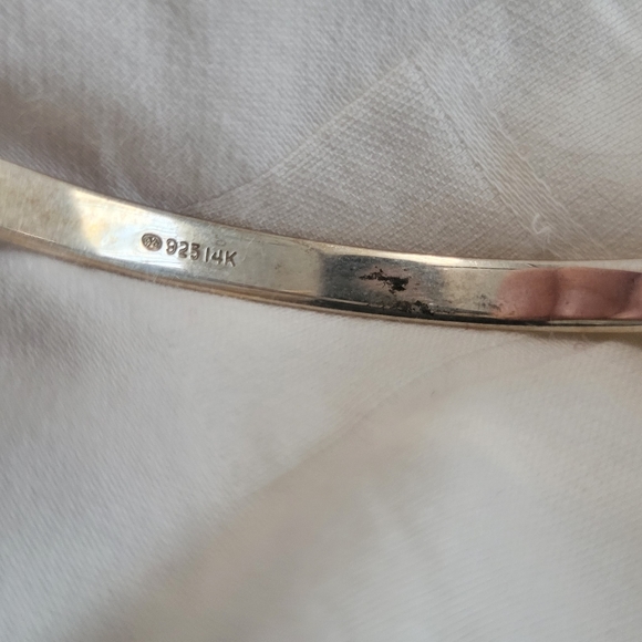 RARE 14K Gold & 925 University of Michigan Wolverines Football Charm Bracelet - Picture 3 of 15